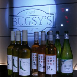 Fles wijn; Vieille Lune (droog), El paso (rosé), Bereich Bingen (zoet)